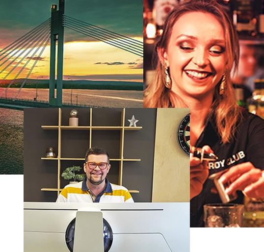 Kuvakollaasi Evigon tuottamista palveluista.